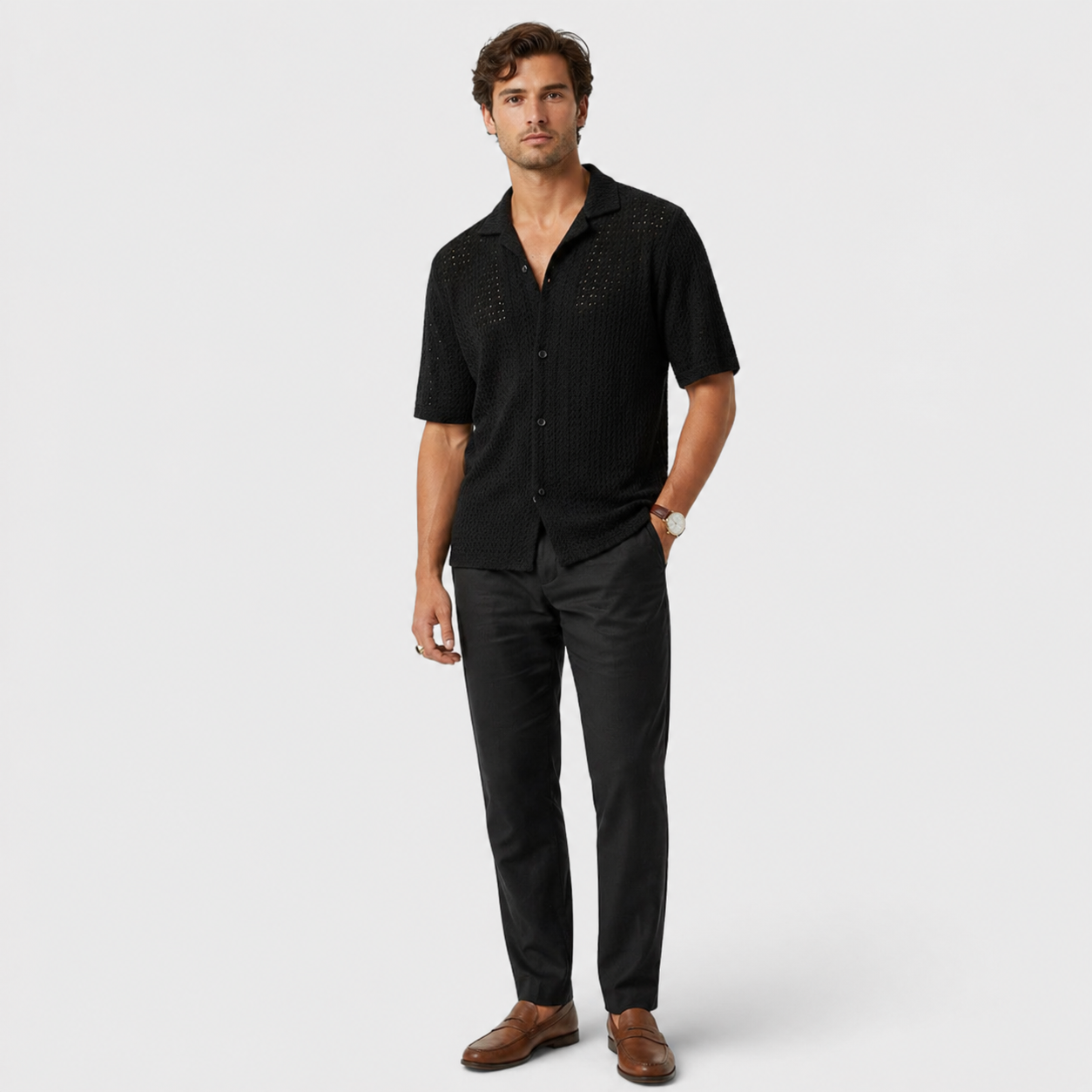 Men’s Elegant Shirt – Smart Casual Summer Wear