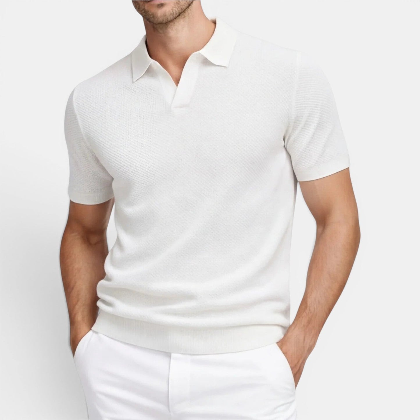 Men’s Slim Fit Knit Polo Shirt