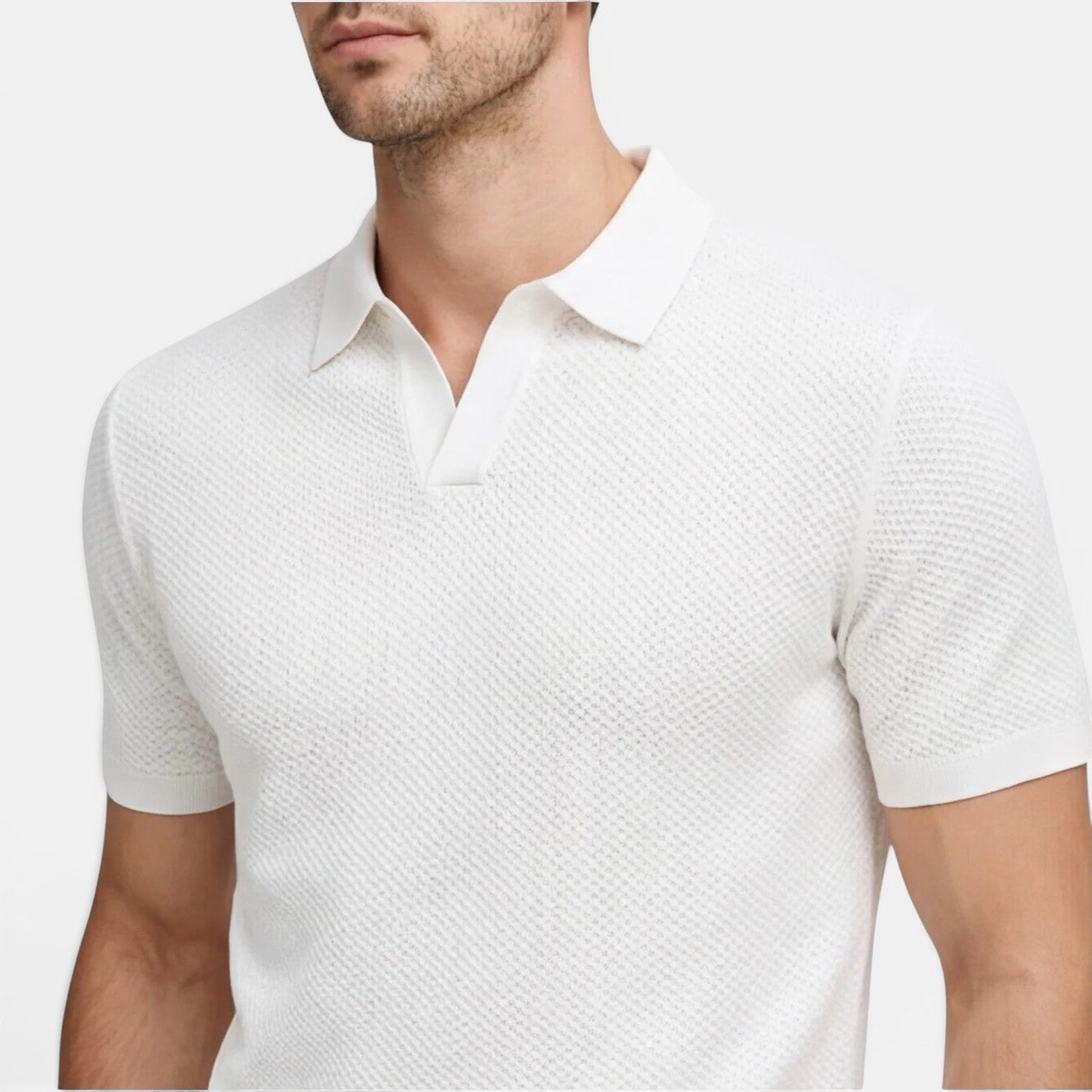 Men’s Slim Fit Knit Polo Shirt