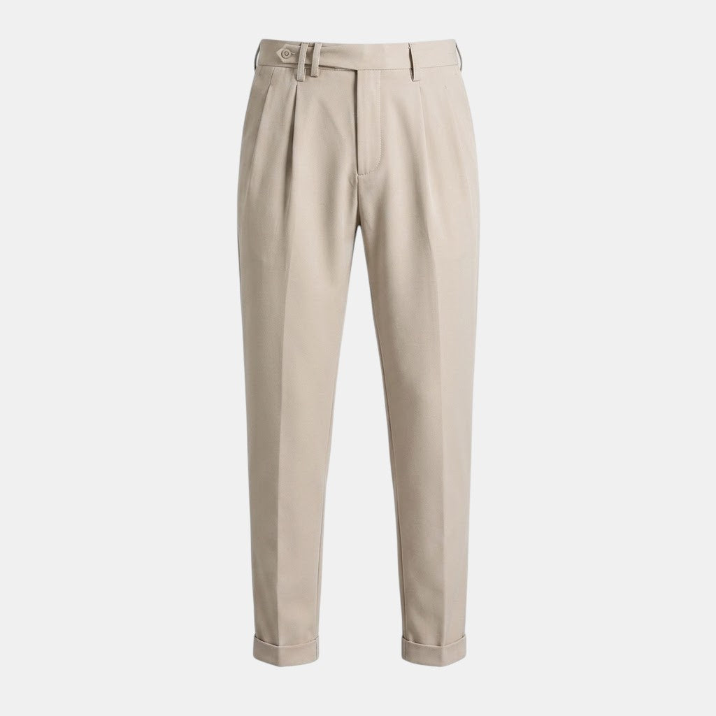 Men’s Slim-Fit Pleated Suit Trousers
