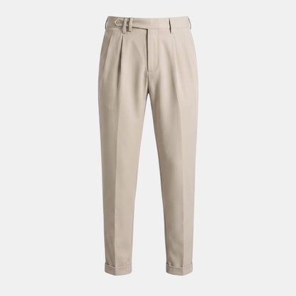 Men’s Slim-Fit Pleated Suit Trousers