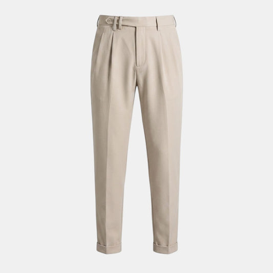 Men’s Slim-Fit Pleated Suit Trousers