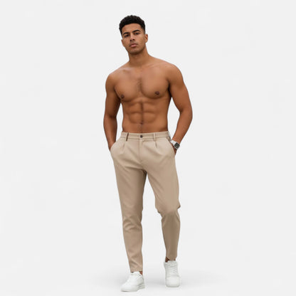 Men’s Classic Pleated Business Trousers