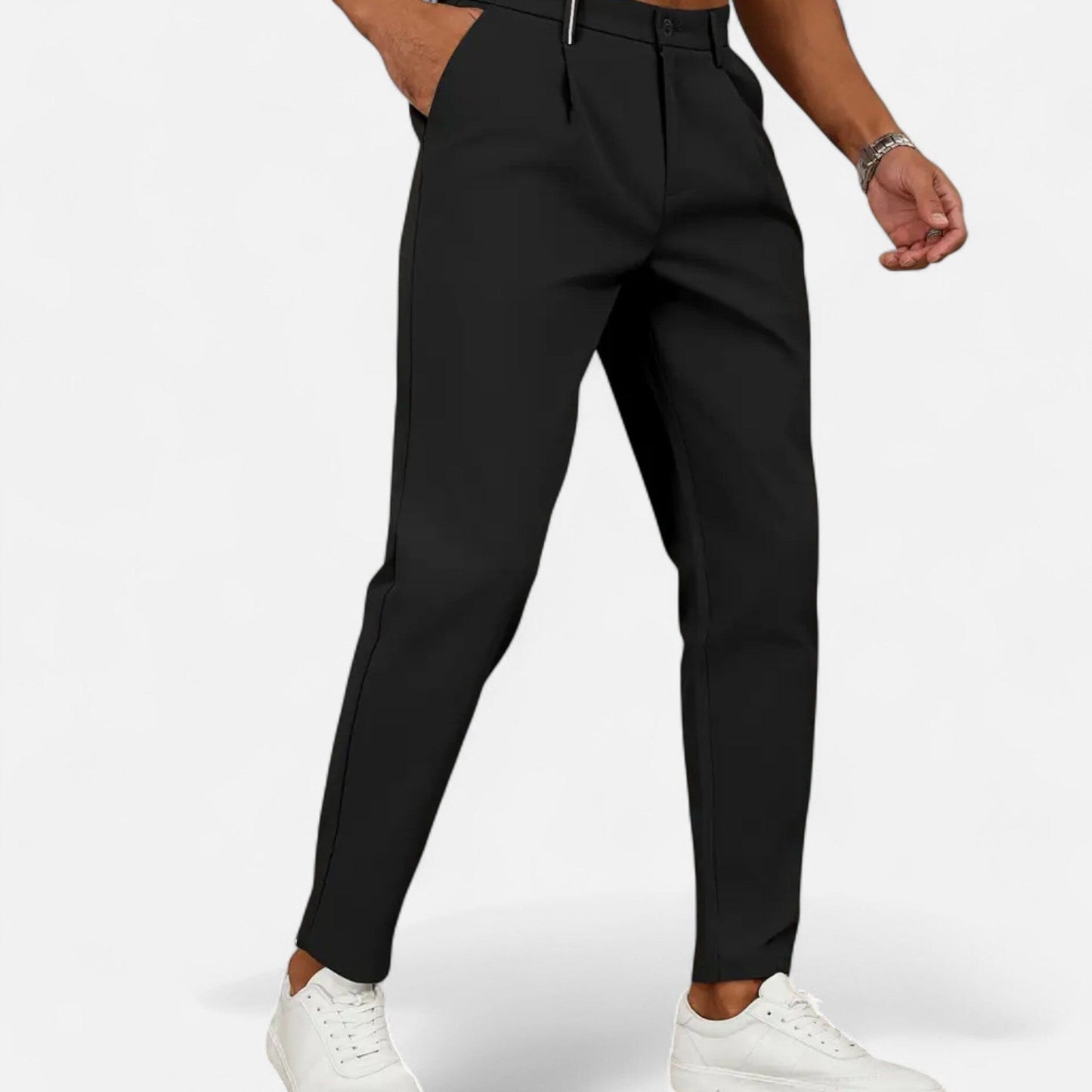 Men’s Classic Pleated Business Trousers