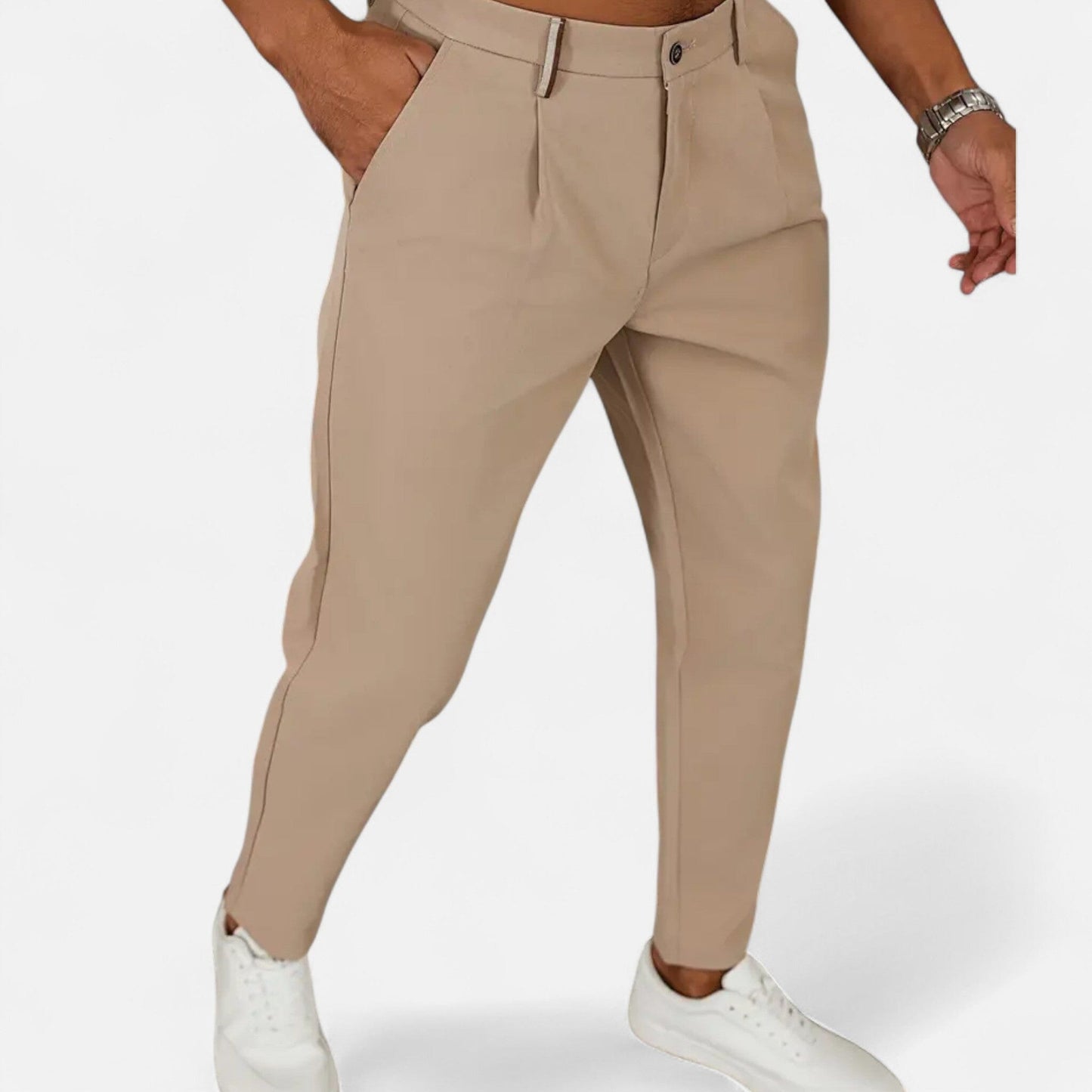 Men’s Classic Pleated Business Trousers