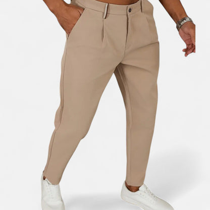 Men’s Classic Pleated Business Trousers