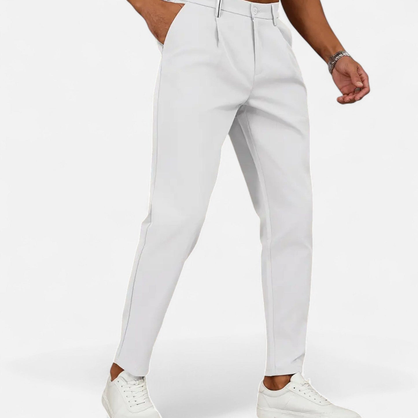 Men’s Classic Pleated Business Trousers