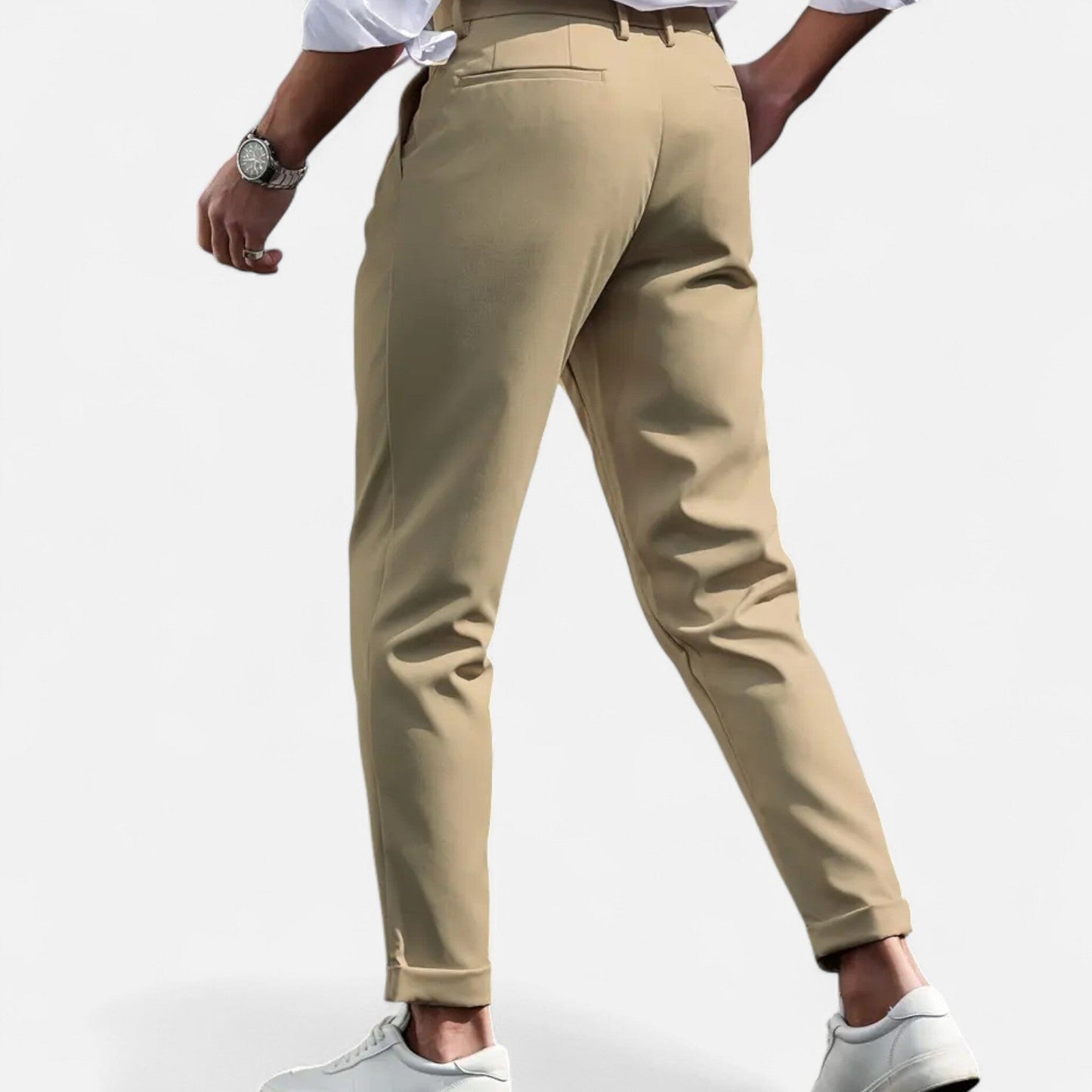 Men’s Slim-Fit Pleated Suit Trousers