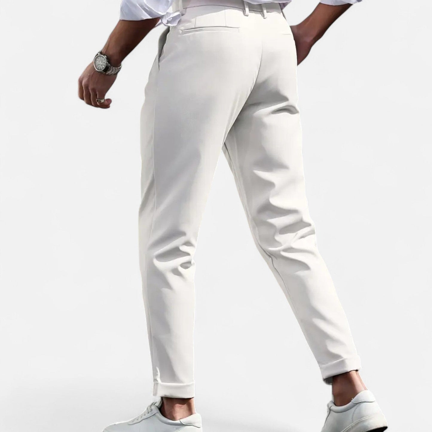 Men’s Slim-Fit Pleated Suit Trousers