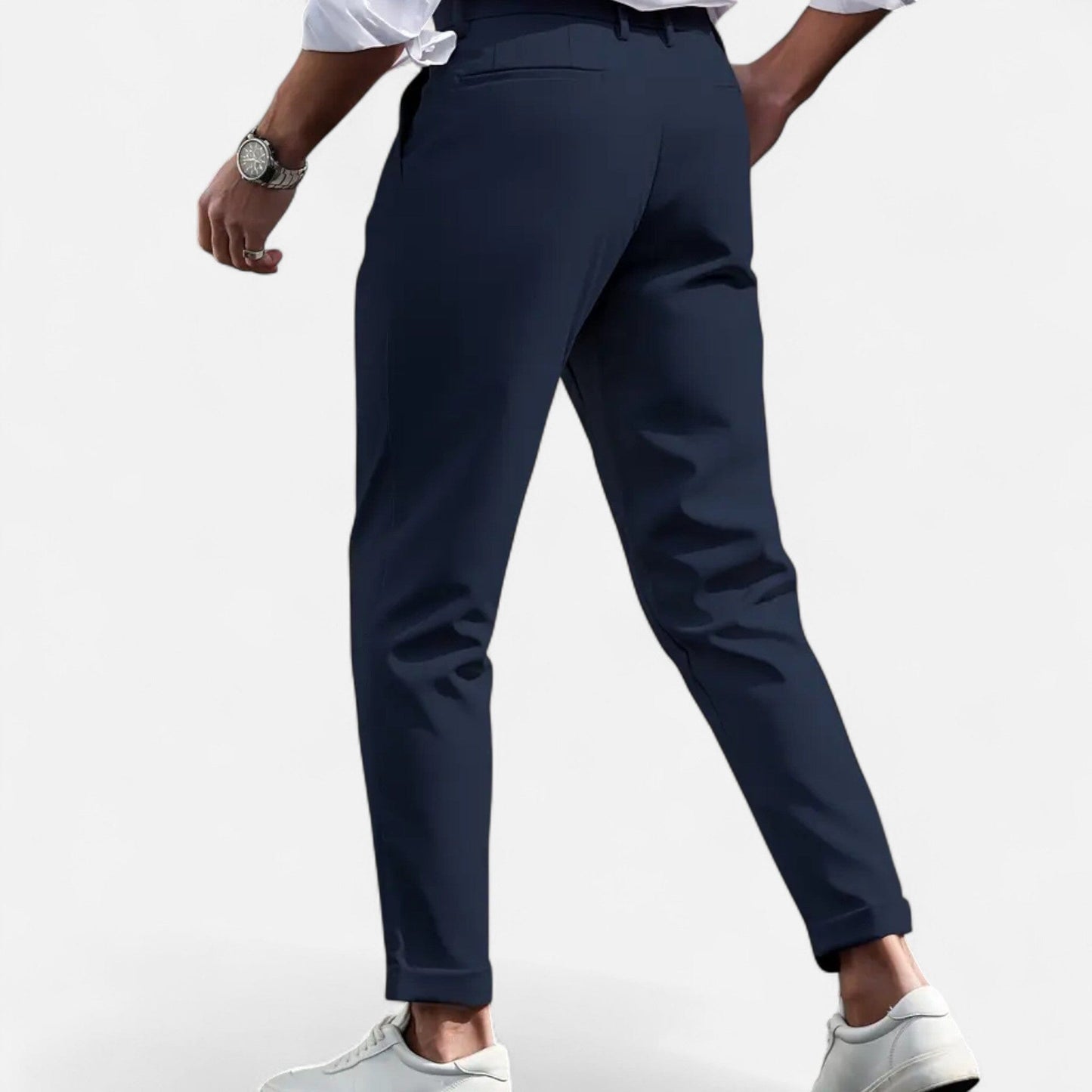Men’s Slim-Fit Pleated Suit Trousers