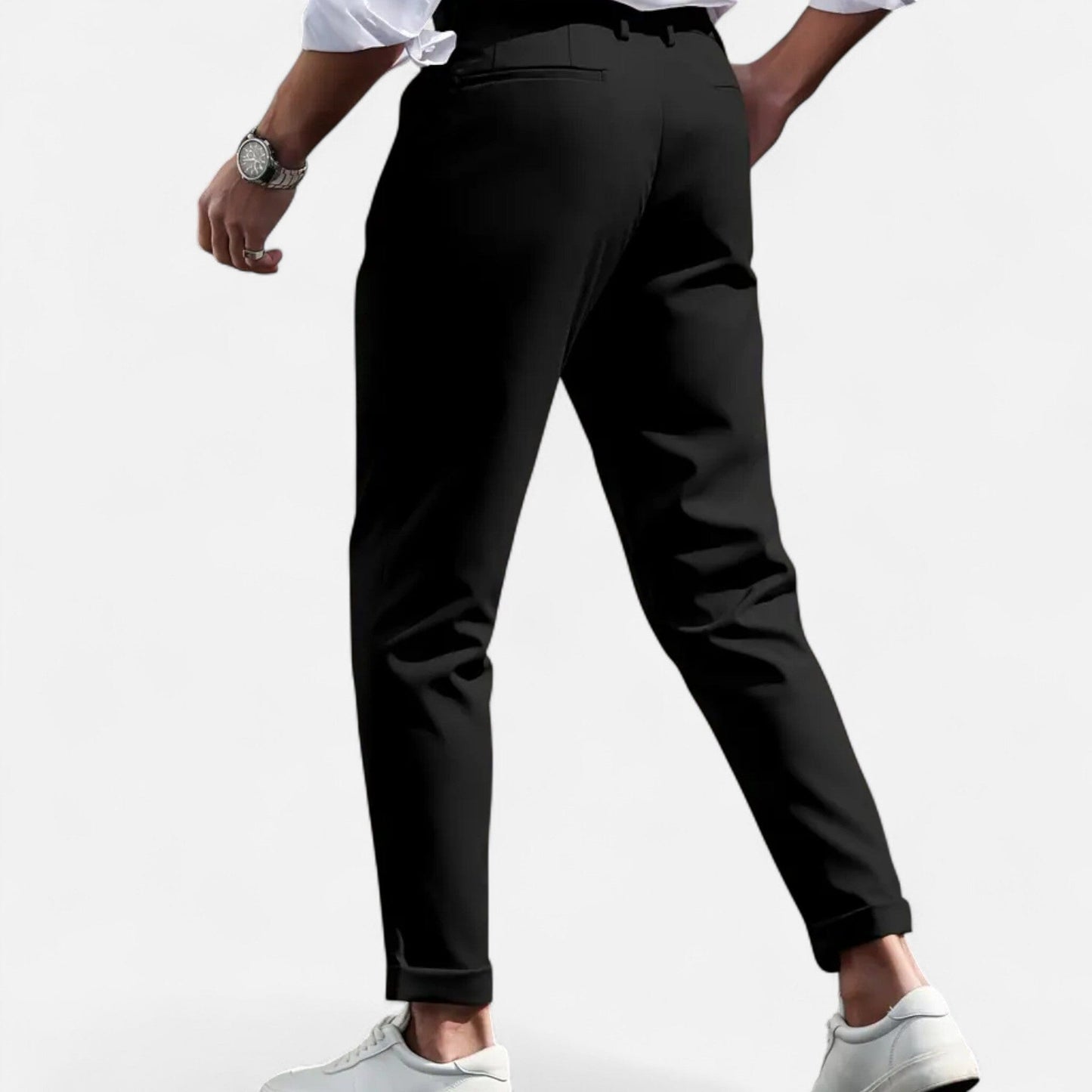 Men’s Slim-Fit Pleated Suit Trousers