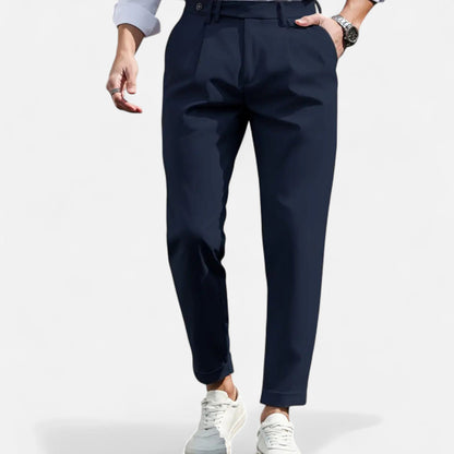 Men’s Slim-Fit Pleated Suit Trousers