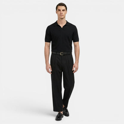 Men’s Pleated Straight Leg Trousers