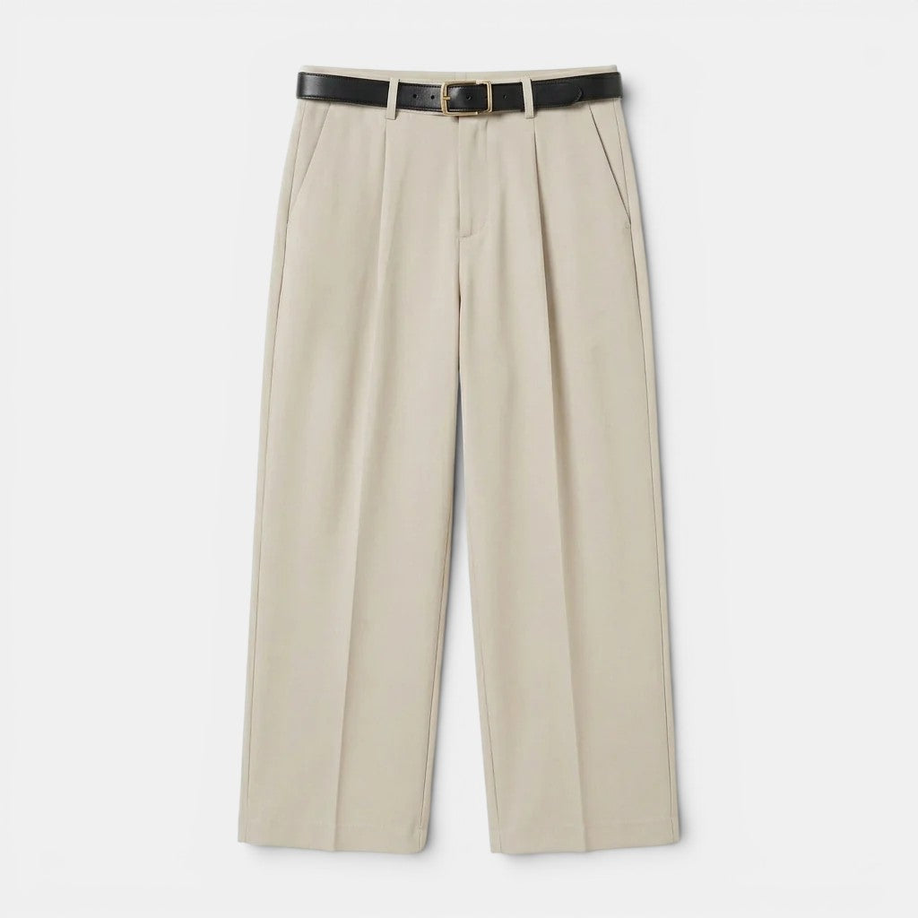 Men’s Pleated Straight Leg Trousers