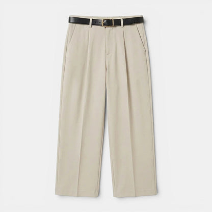 Men’s Pleated Straight Leg Trousers
