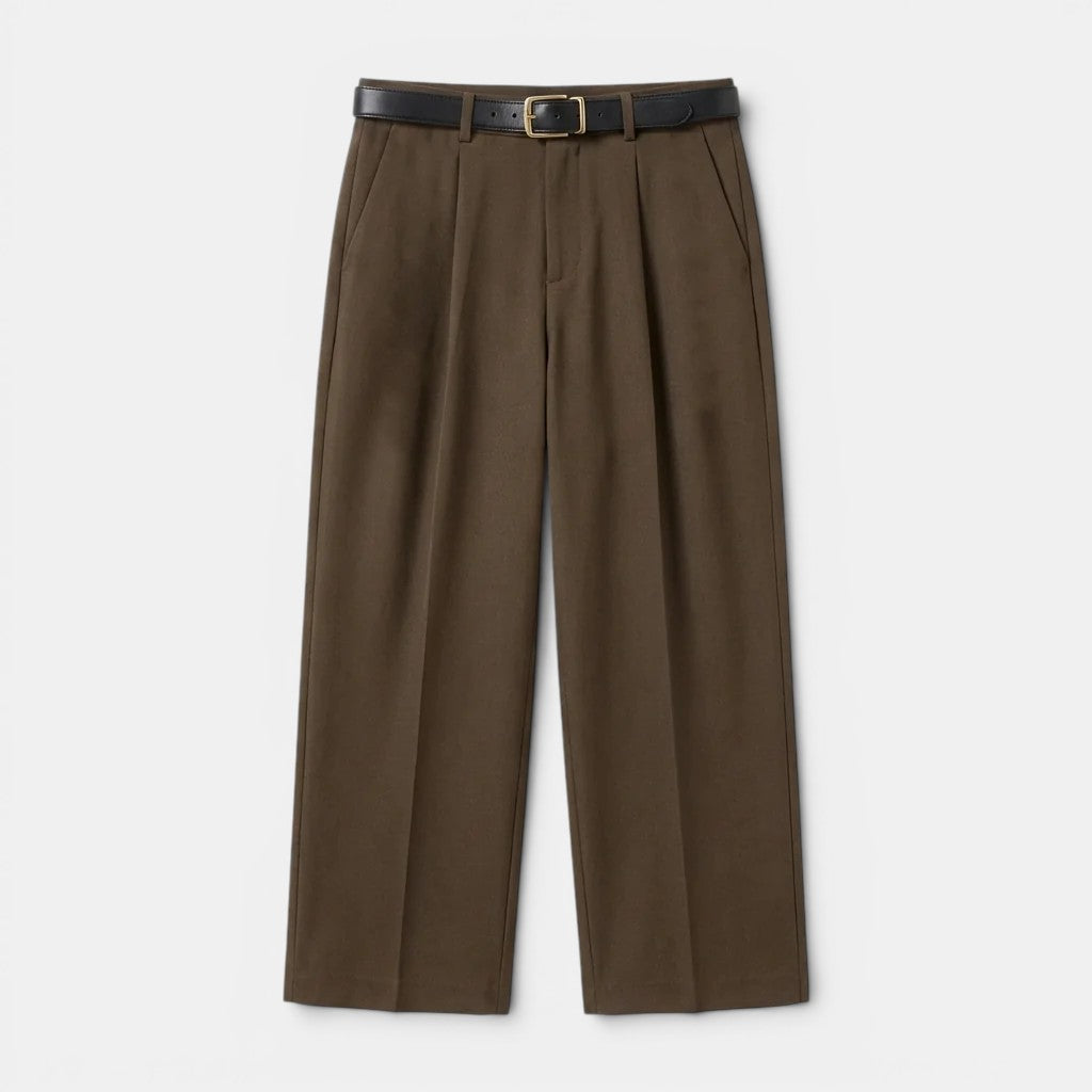 Men’s Pleated Straight Leg Trousers