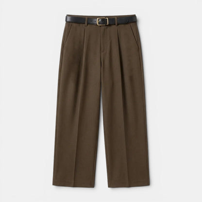 Men’s Pleated Straight Leg Trousers